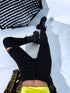 "FRAY T5397-11" jeans with tears - BLACK